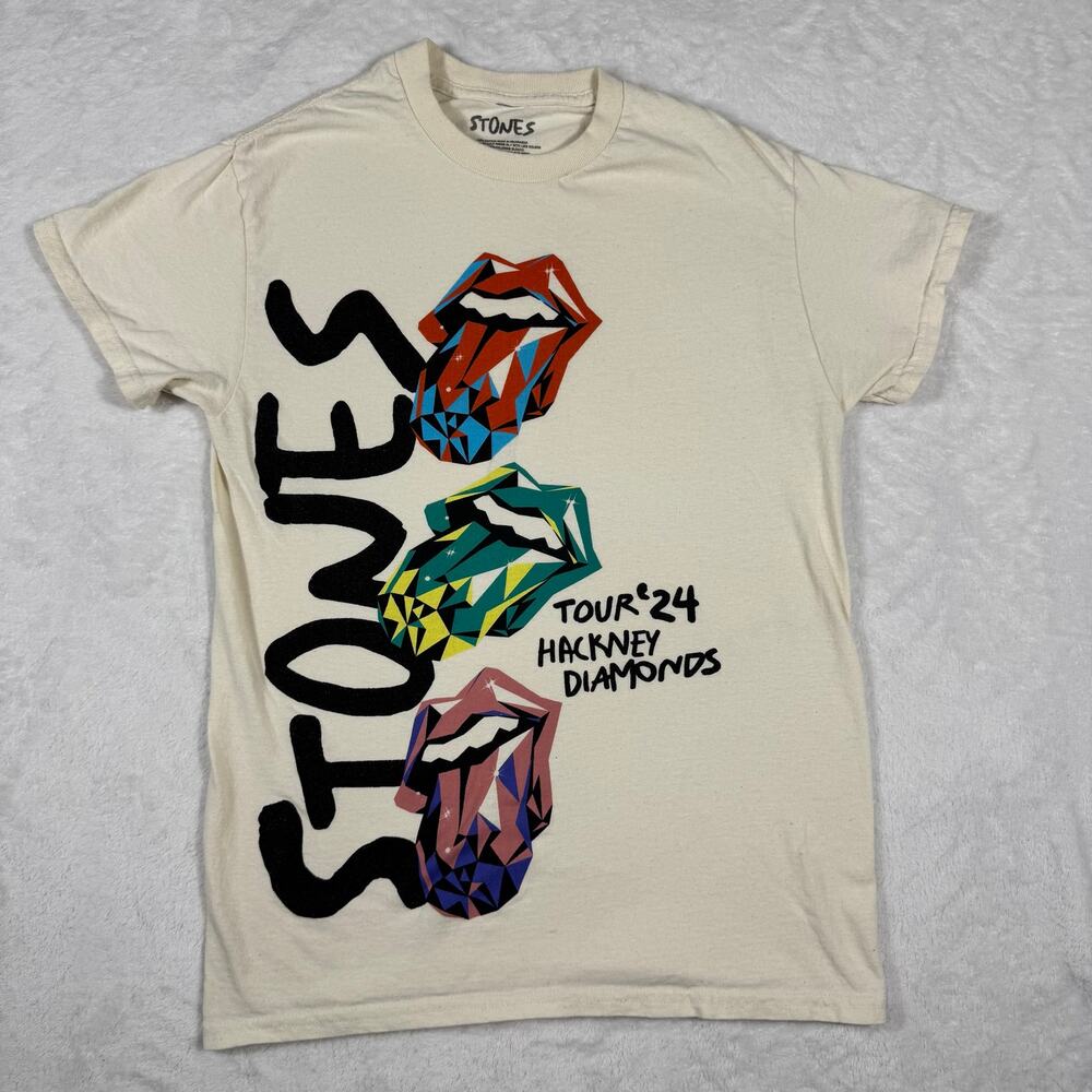 Rollings Stones 2024 Hackney Diamonds Tour Short Sleeve T-Shirt Women's Small‎